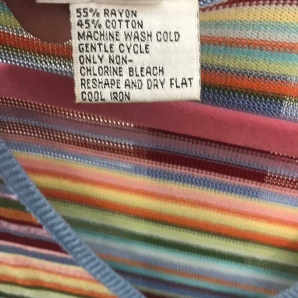 NWOT Talbots colorful top. Cotton blend. 1X - Picture 4 of 5